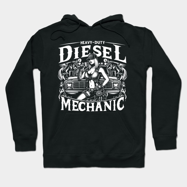 Heavy Duty Diesel Mechanic Hoodie by Styloutfit